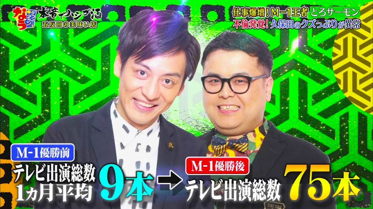 【ダウンタウンなう】M 1王者とろサーモン 不倫発覚!久保田のクズっぷりが異常