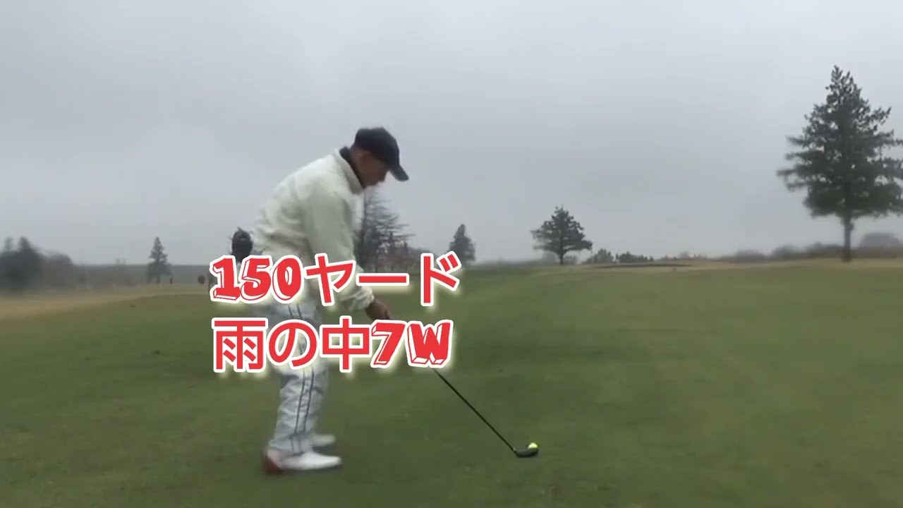 799回　簡単ゴルフ河野流　150ヤード雨の中7Ｗ
