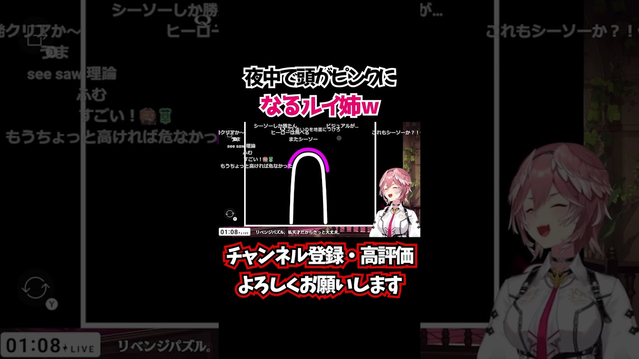 夜中で頭がピンクになってしまうルイ姉ｗ【ホロライブ/切り抜き/鷹嶺ルイ/Q REMASTERED】 #shorts