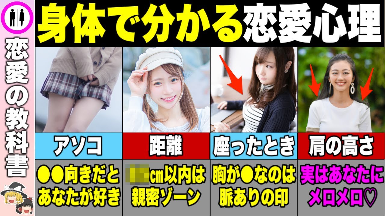 【８選】身体で分かる恋愛心理を解説