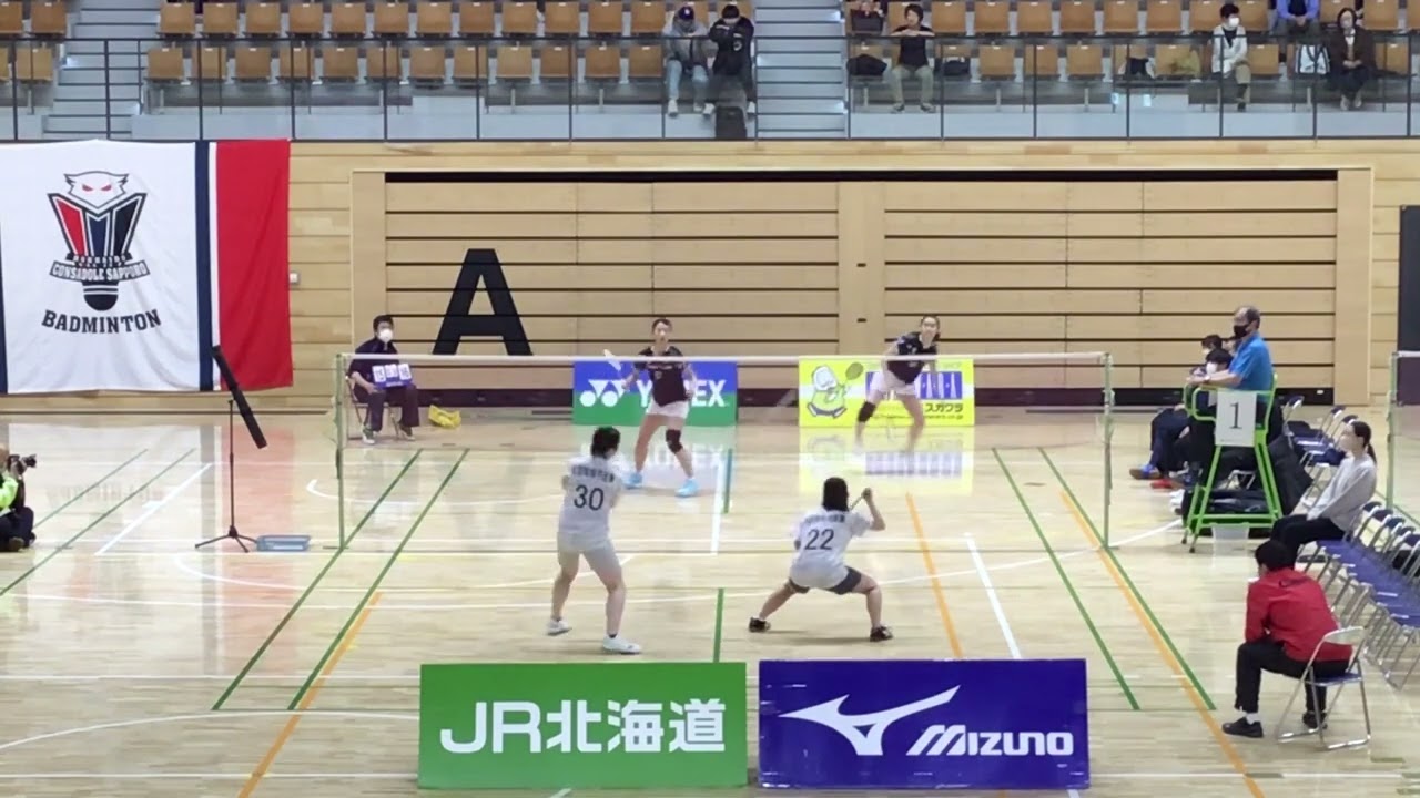 JR北海道 鈴木優香/海老原香澄 vs 北空知信用金庫  北海道実業団バドミントン選手権大会 女子決勝リーグ