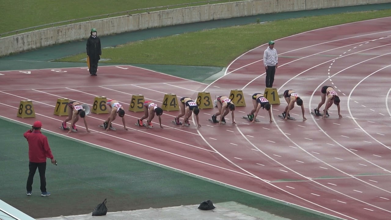 20230429155111宮崎県高校ジュニア女100ｍＢ決勝 年増 悠那3/宮崎(宮崎学園)