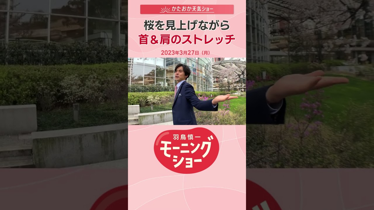 桜を見上げながら首&肩のストレッチ 片岡信和【羽鳥慎一モーニングショー】#shorts