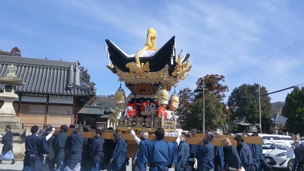 令和５年北条節句祭り住吉神社市村屋台入魂式宮入り