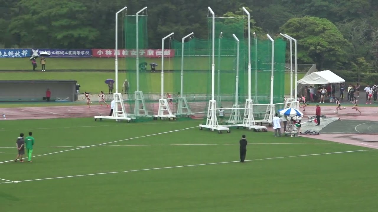 20230429103127宮崎県高校ジュニア女4×100ｍＲ予選2組 宮崎北A48"60 ：品川 莉子(1)・神山 菜々(3)・渡邉ひより(1)・久枝 里緒(2)