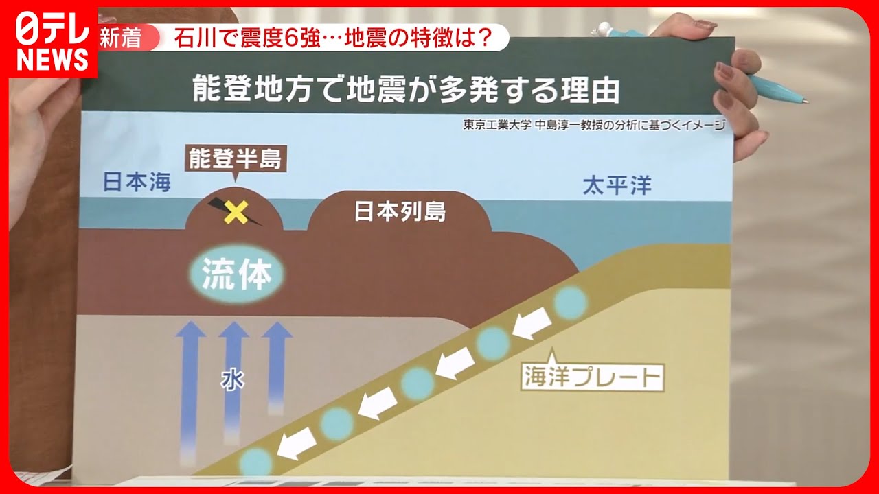 【解説】能登地方で相次ぐ地震　断層の“潤滑油”「流体」とは？　今後、津波の可能性は