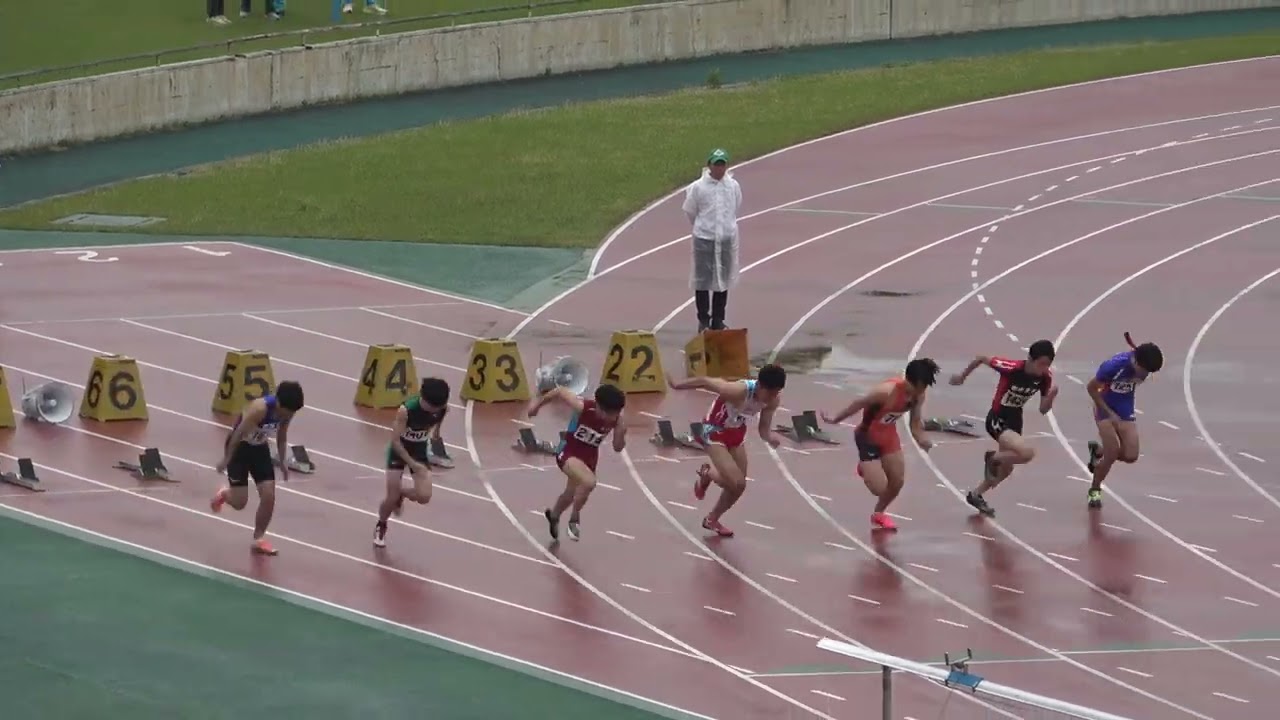 20230429100908宮崎県高校ジュニア男八種100ｍ1組 井原虎太郎2/宮崎(宮崎北)