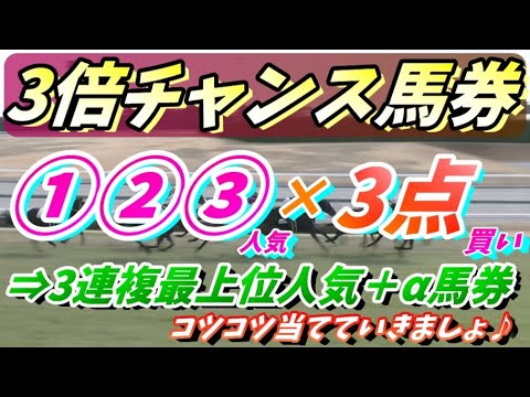 【競馬検証】3連複の最上位人気を3倍付けで構成した馬券で、回収率100％超えるか検証してみたｗ