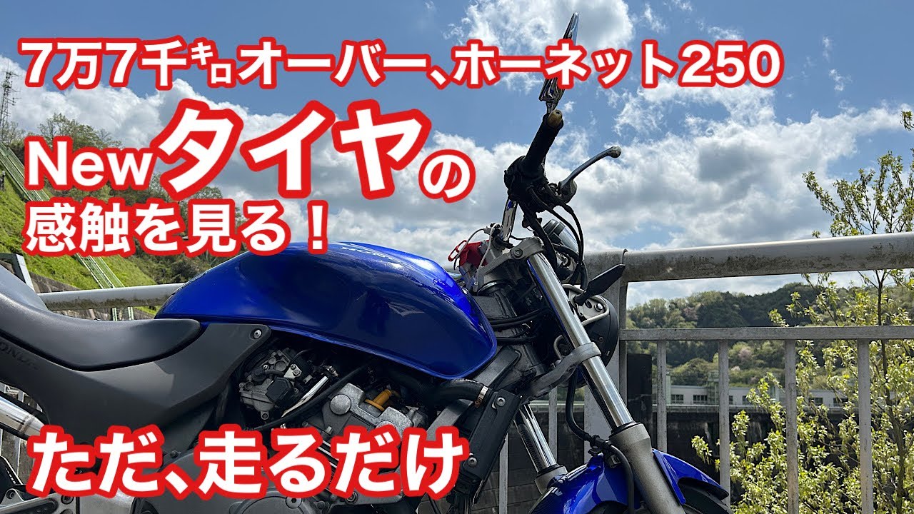 【モトブログ】新品タイヤの感触は…#モトブログ #リターンライダー #ホーネット250