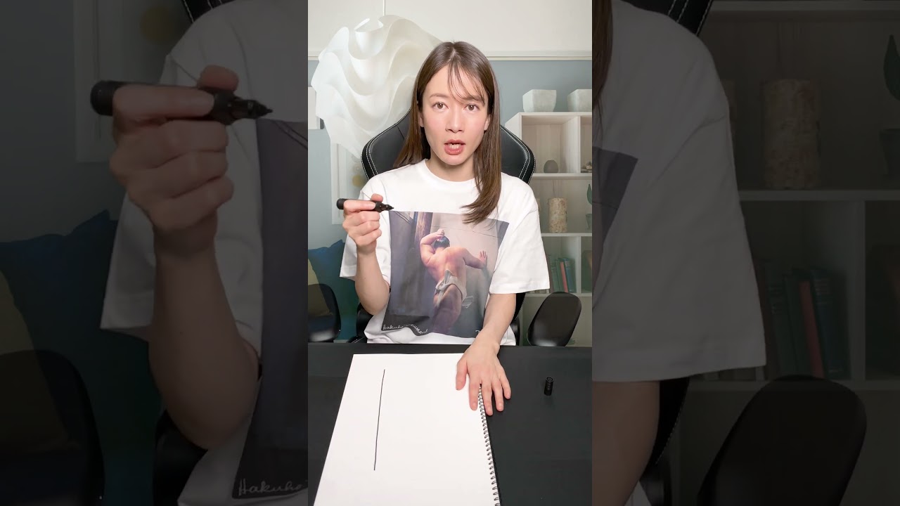 【検証】女子アナが息を止めながら直線を書いたら・・・ #shorts #宇内梨沙