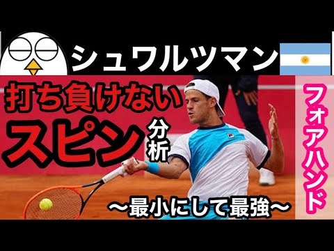 【テニス】身長は言い訳？体格差があっても勝てるスピンの打ち方｜シュワルツマンのフォアハンド分析
