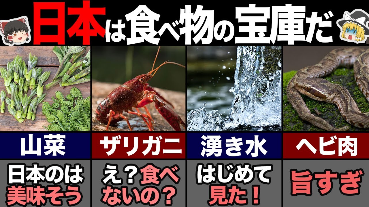 「日本って食べ物の宝庫！」と海外の人が感じる理由8選！ 【ゆっくり解説】