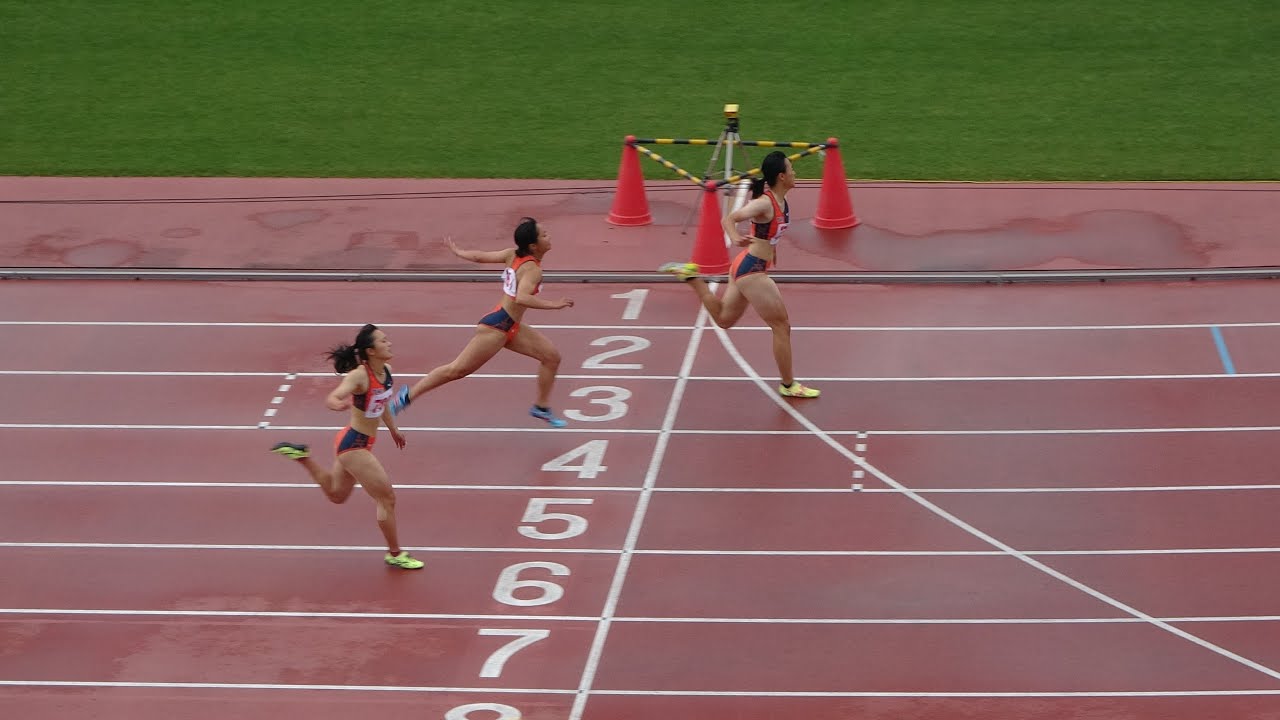 20230429 宮崎県高校ジュニア 女子100mA決勝・① 神山 菜々3/宮崎(宮崎北)12"34・② 木原万里花2/宮崎(宮崎北)12"53・③ 渡邉ひより1/宮崎(宮崎北)12"60