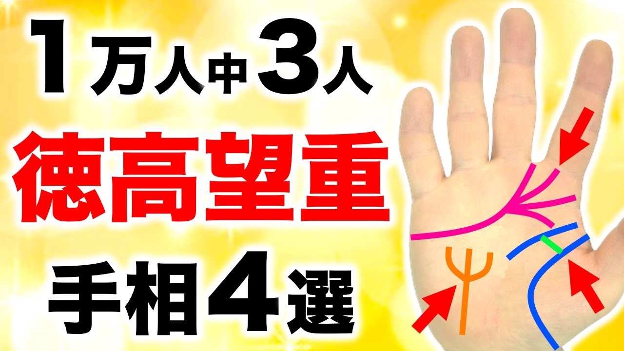 【手相】人を救って夢を叶える！徳高望重手相４選【太陽覇王線】