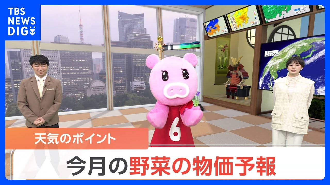 【5月2日 関東の天気】今月の野菜の物価予報｜TBS NEWS DIG