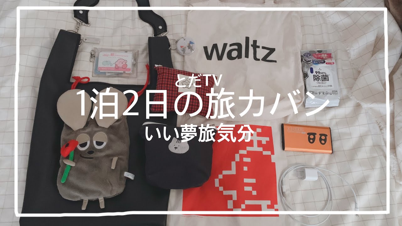 【旅】1泊2日のかばんの中身