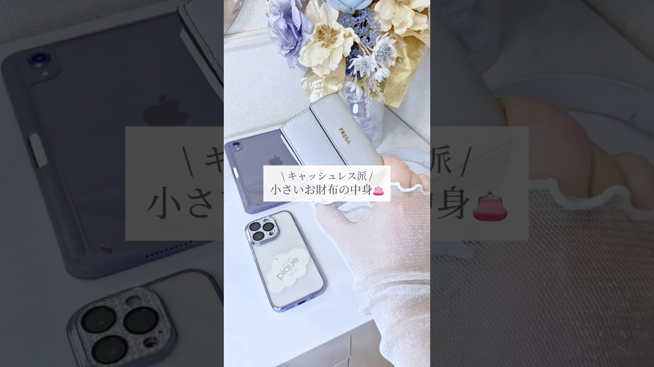 小さい財布の中身👛 #ミニ財布 #ミニウォレット #キャッシュレス