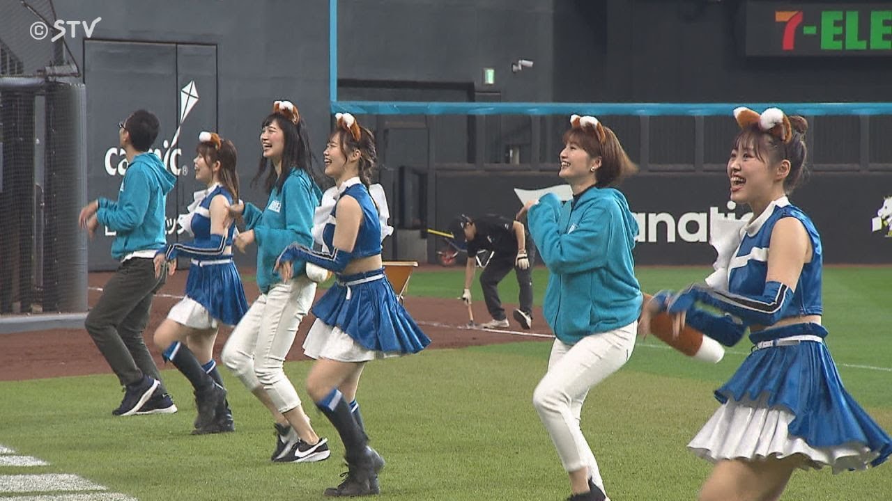 【完全版】ファイターズガールとＳＴＶアナウンサーがダンスでコラボ！「きつね」＆「ジンギスカン」