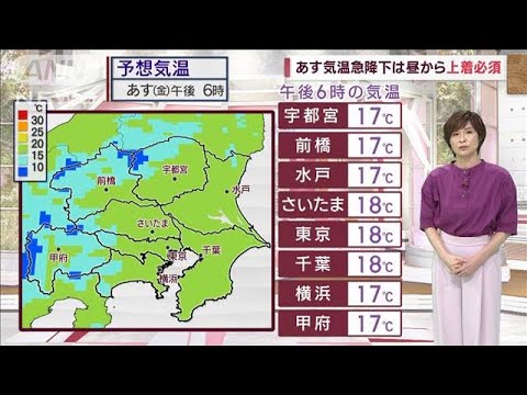 【関東の天気】西から雨雲接近　帰宅時は本降り(2023年5月18日)
