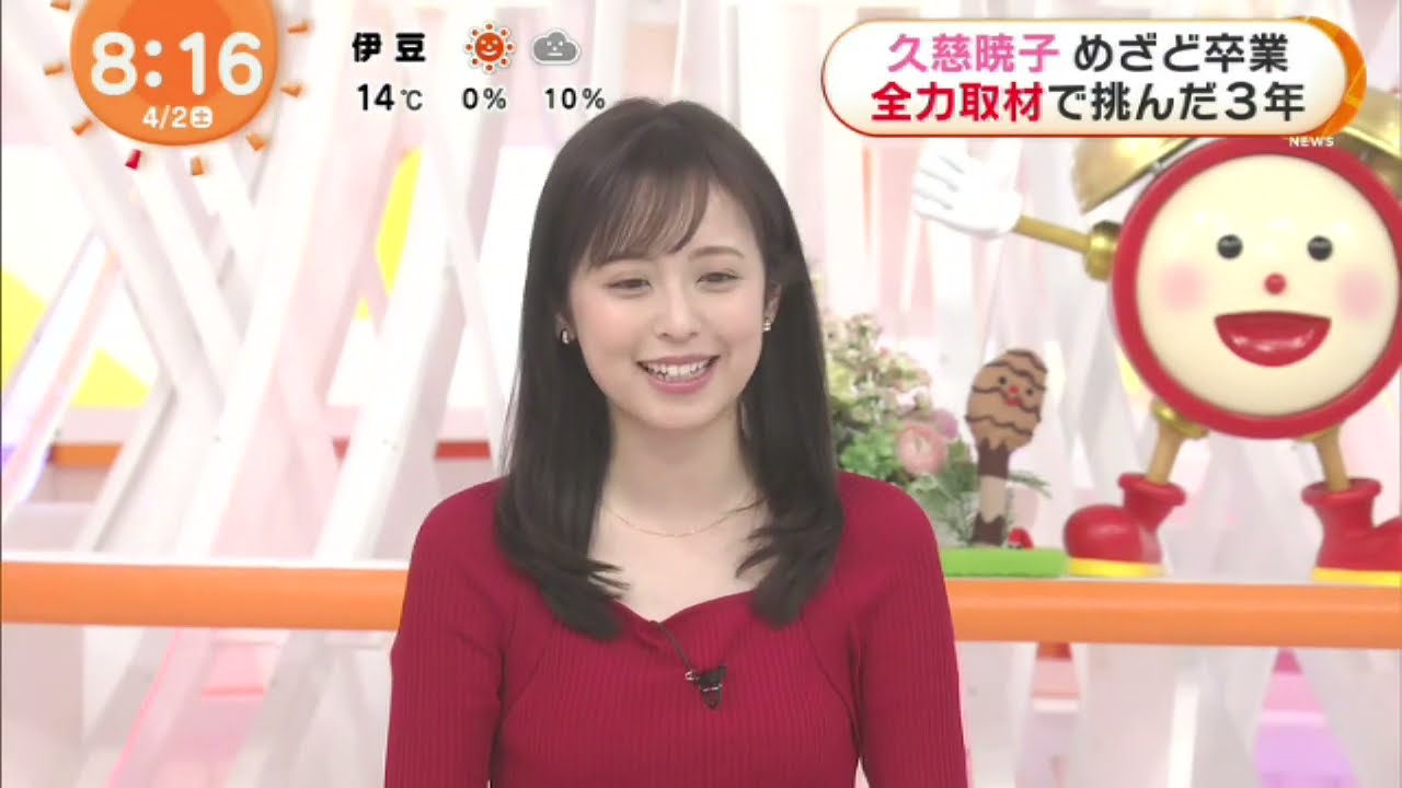 フジ久慈アナめざましどようび卒業の最終放送回