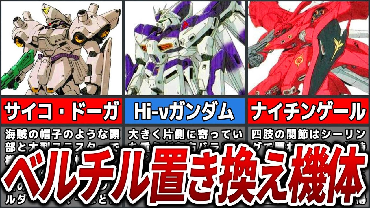 ベルトーチカ・チルドレンの置き換え機体３選【逆襲のシャア】【ゆっくり解説】