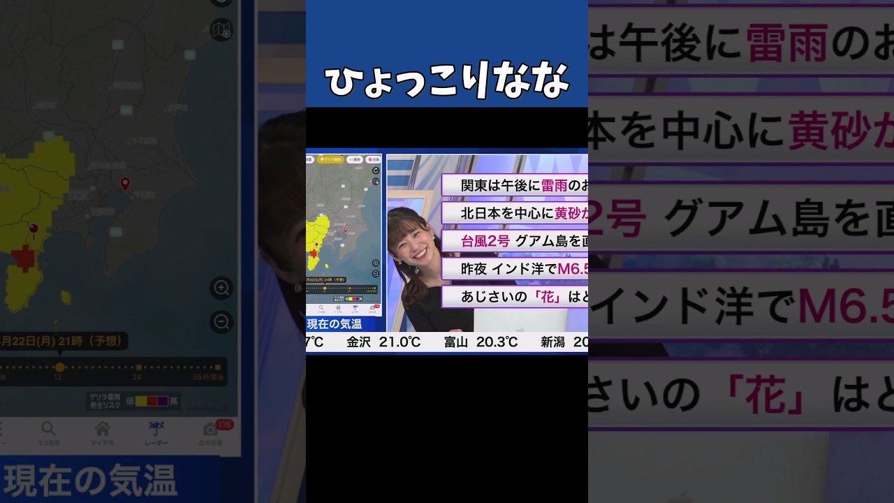 【高山奈々】ミスにも全然動じないななちゃん【ウェザーニュース切り抜き】