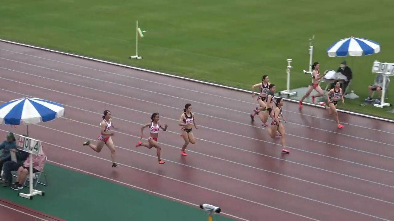 20230513105156宮崎県高校春季記録会女100ｍ決5組 上岡 姫乃3/宮崎(宮崎商業)