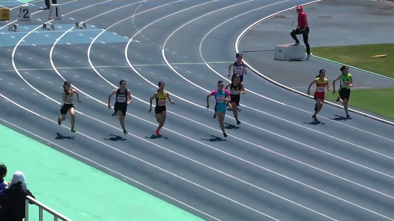 20230520131750宮崎県中学ジュニア３女100ｍ予選2組 矢定 桜3(木脇)