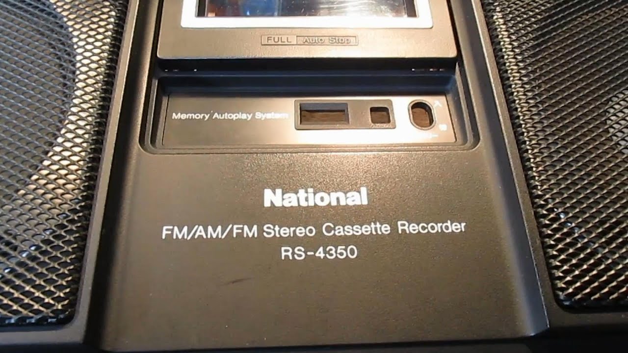 昭和レトロ　ナショナル　ステレオラジカセ　RS4350　参考動画