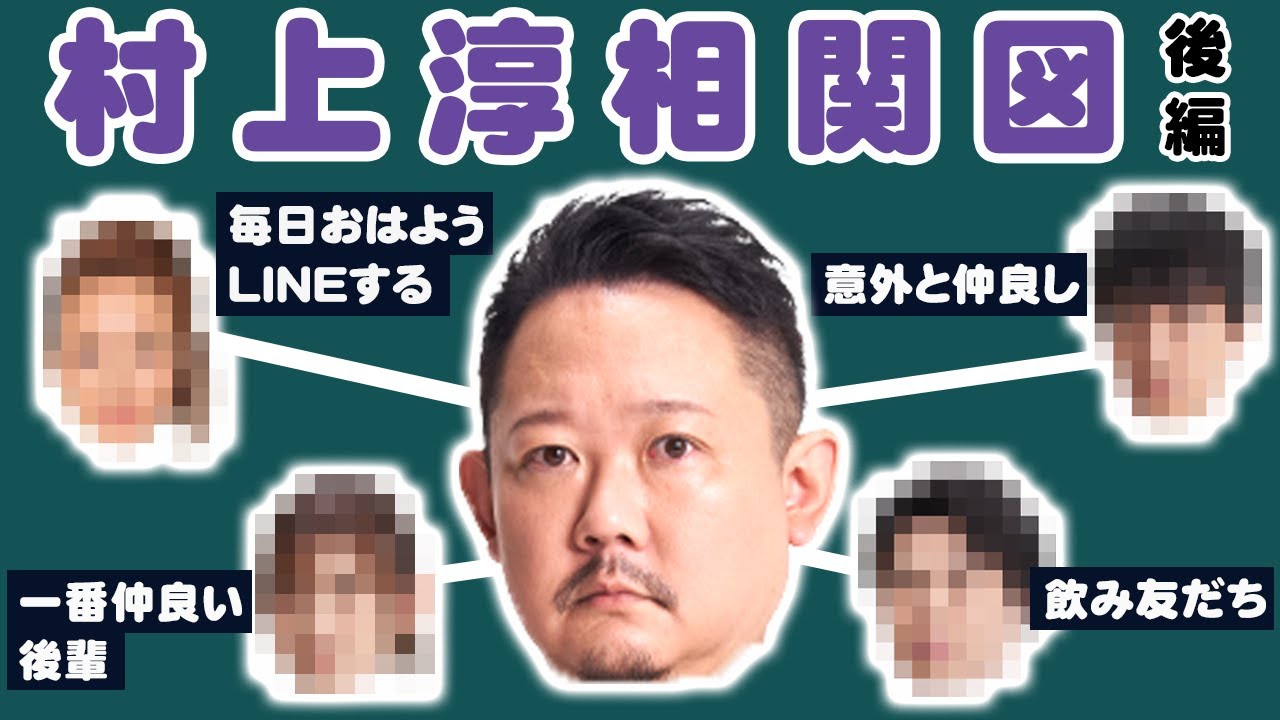 【相関図】村上淳プロの交友関係を教えてもらいました！[後編]