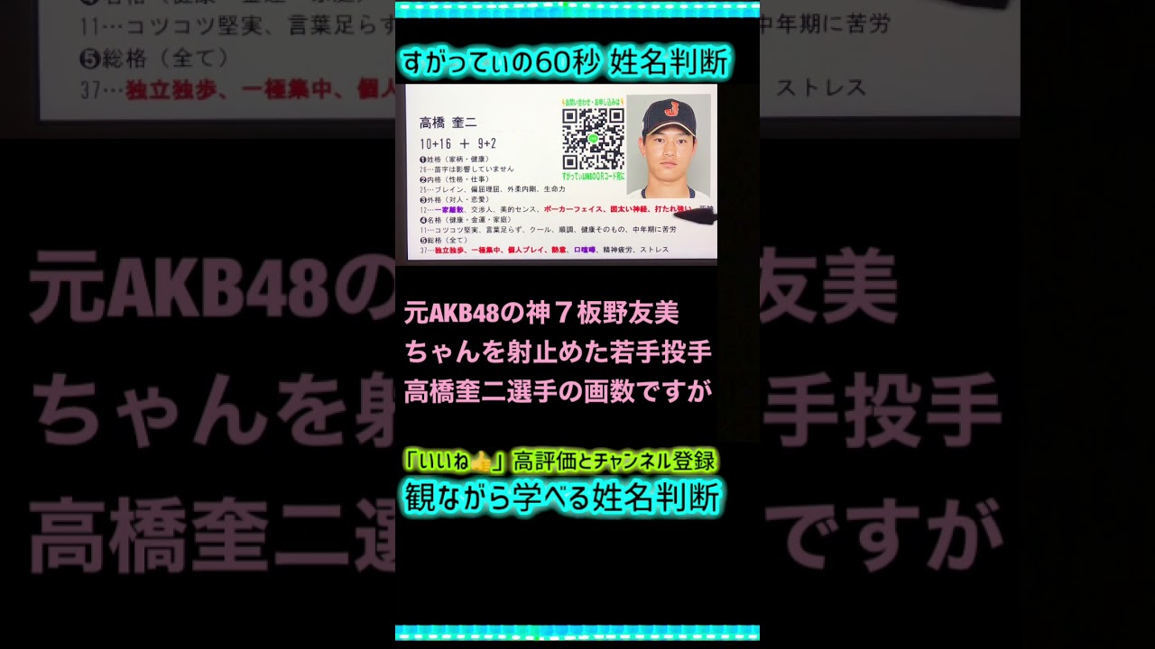 【AKB＆WBC】板野友美と高橋奎二の相性❤️