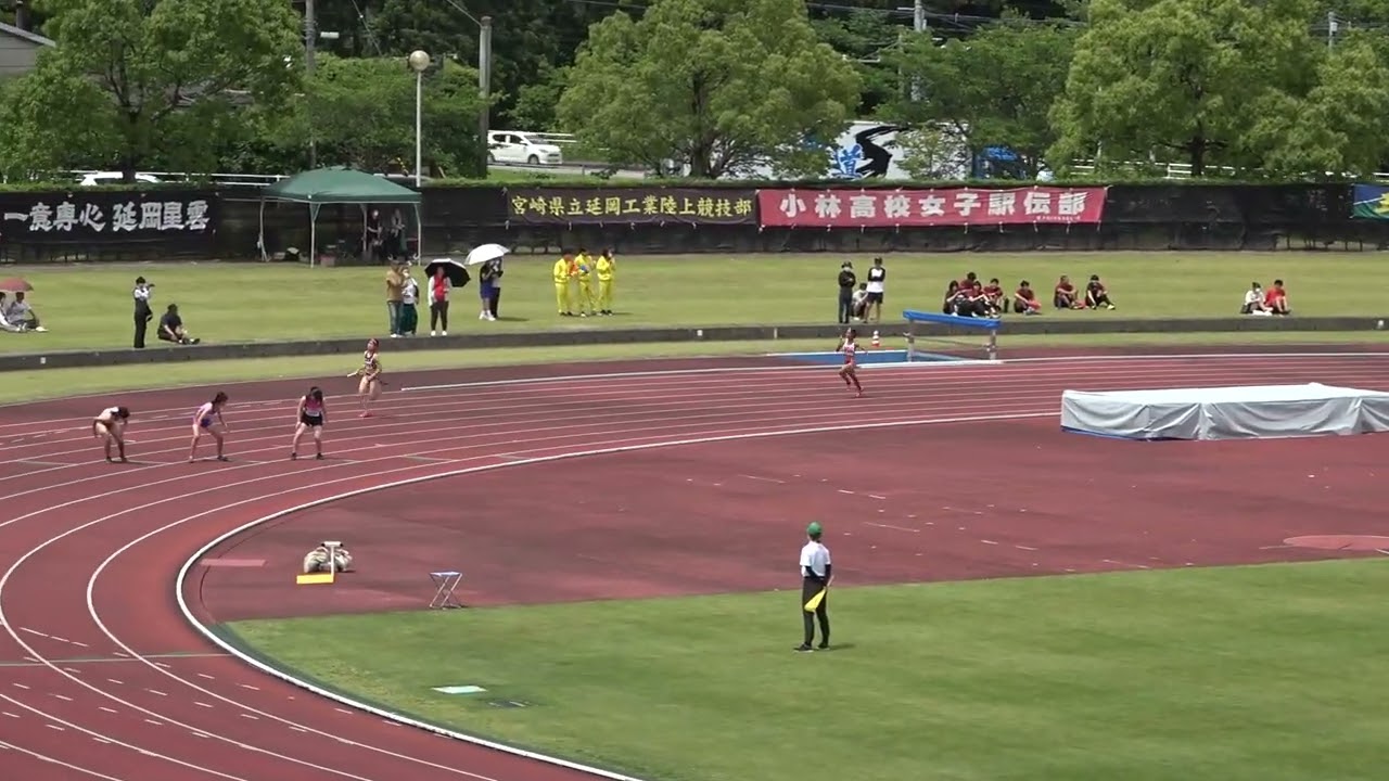20230527133722宮崎県高校総体女4×100ｍＲ予選2組 宮崎商業49"35：坂元 凛(1)・内山田 玲(2)・北林楽衣愛(1)・在原 芽沙(1)