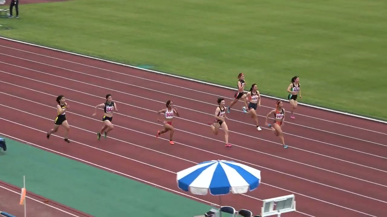 20230528124453宮崎県高校総体女100ｍ準決勝3組 木原万里花2(宮崎北)