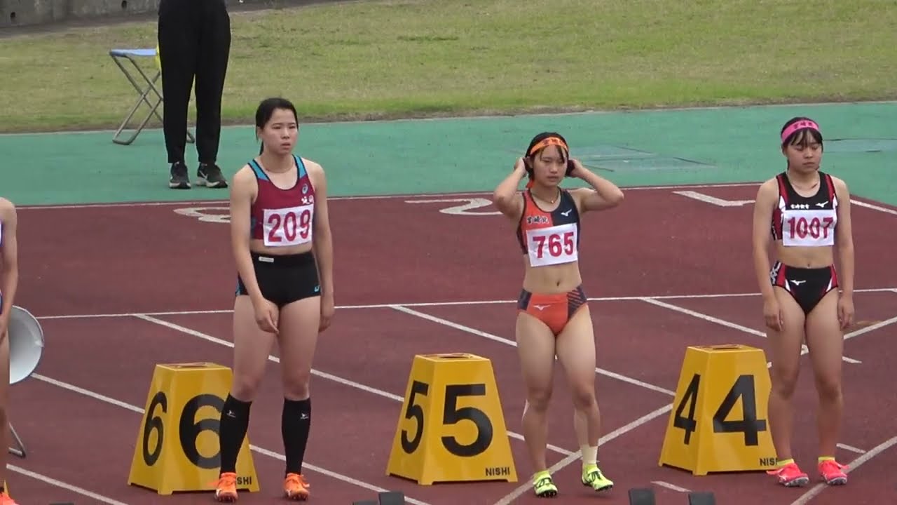 20230528124136宮崎県高校総体女100ｍ準決勝2組 中富 優依3(延岡)