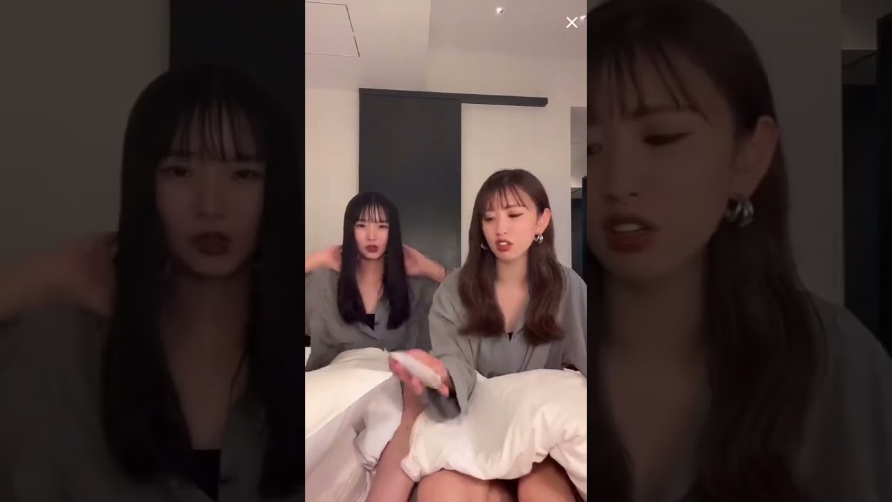 【tiktok】右の子に注目！#tiktok #美女 #乳首 #おっぱい #谷間 #えろい #ポロリ
