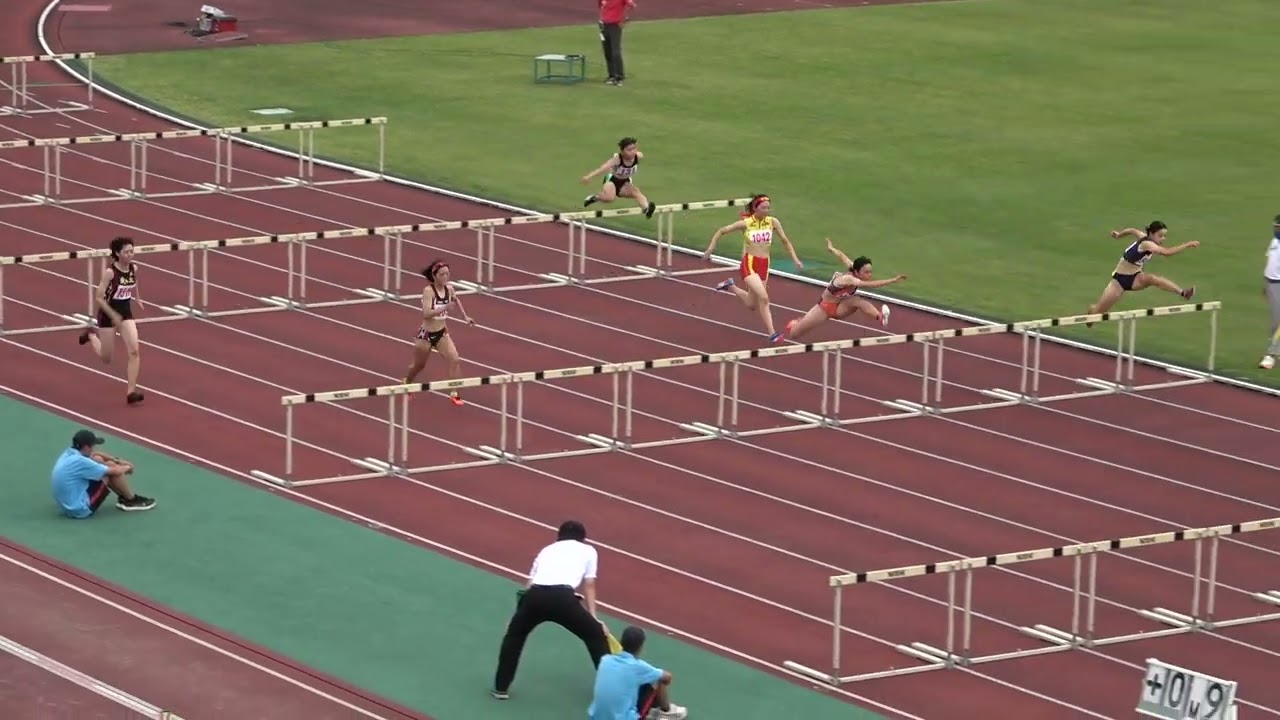 20230530095938宮崎県高校総体女100ｍＨ予選1組 年増 悠那3(宮崎学園)