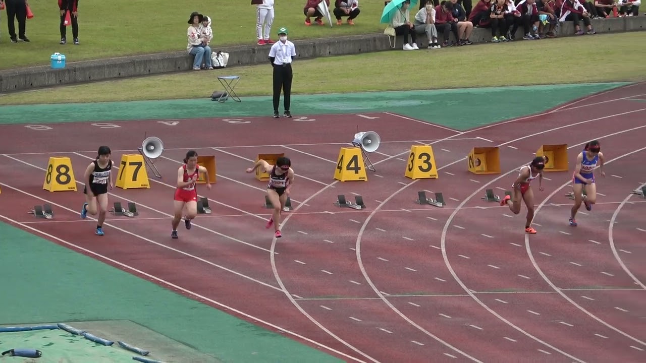 20230528104826宮崎県高校総体女100ｍ予選5組 内山田 玲2(宮崎商業)