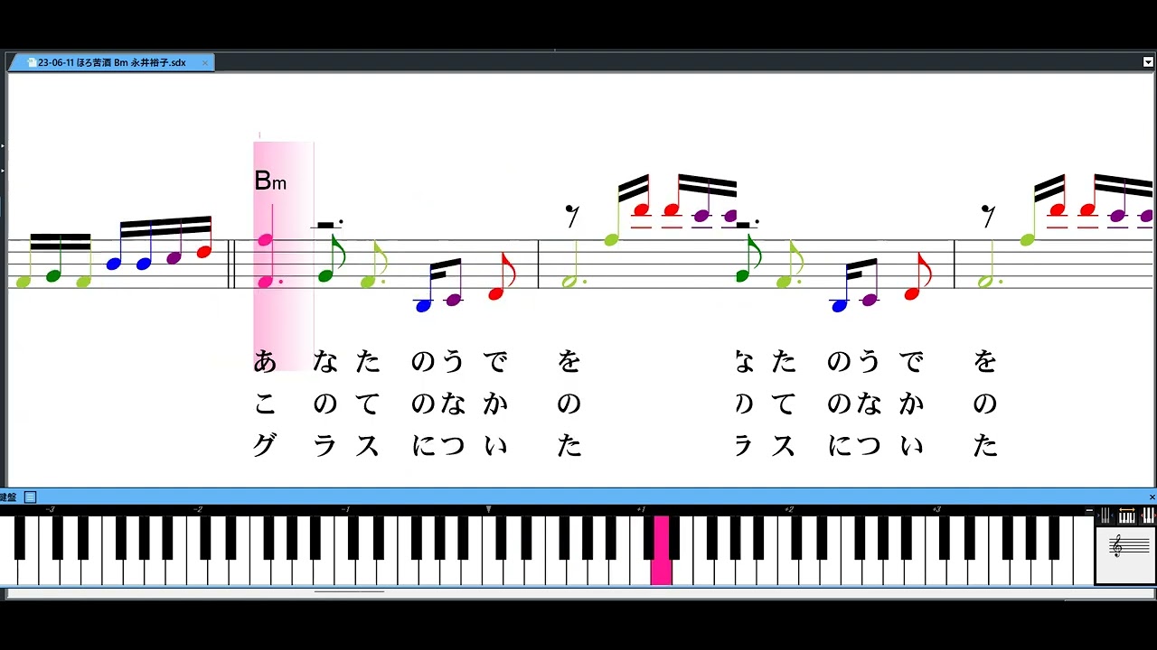 ほろ苦酒　永井裕子　エレピア音源