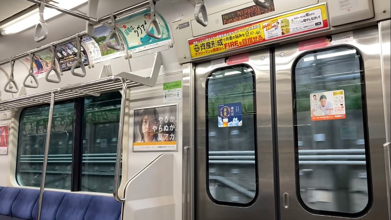 【三菱IGBT】E231系800代ミツK3編成走行音(更新車・津田沼→木場) / JR-E231 sound