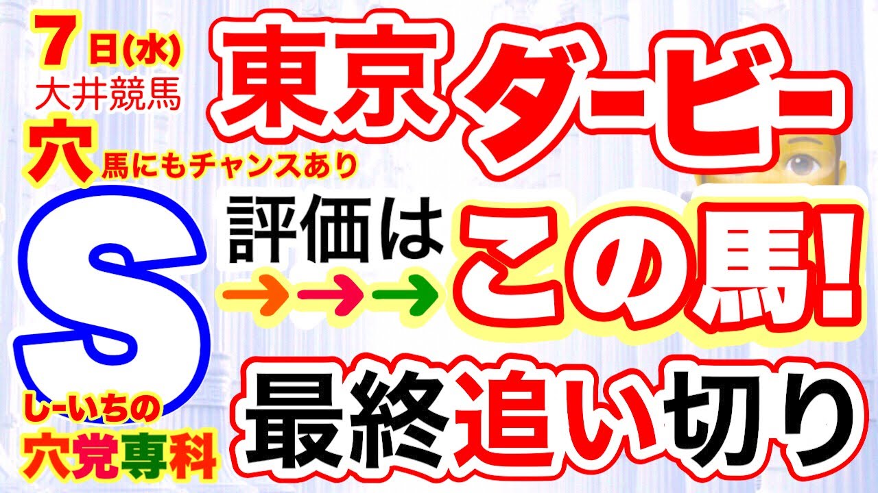 穴党専科【東京ダービー2023】しーいちの最終追い切りさて今回はキチンと力通りの決着になるのか！穴馬も狙って行きたいが果たして大井競馬