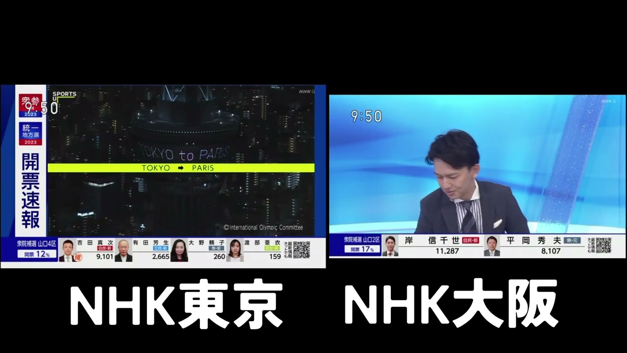 公共放送で微笑ましい放送事故[東京局、大阪局比較]
