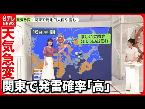 【予報士解説】関東の広範囲で発雷確率「高」 電流が人体に…“木には絶対近づかない”
