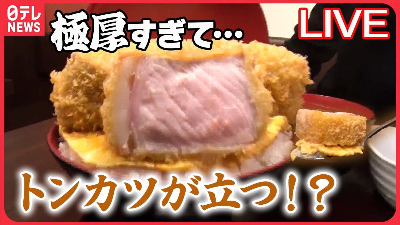 【トンカツまとめ】ドカンと300グラム！極厚とんかつ丼/ポテサラ入りトンカツ誕生秘話/サービスし過ぎな店主の奮闘記　など （日テレNEWSLIVE）