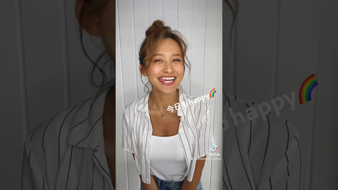 ゆるふわお団子ヘア😋💗🌈#お団子#お団子ヘア#ヘアアレンジ#ヘアアレンジ動画#happy#沖縄#沖縄美容師#okinawa