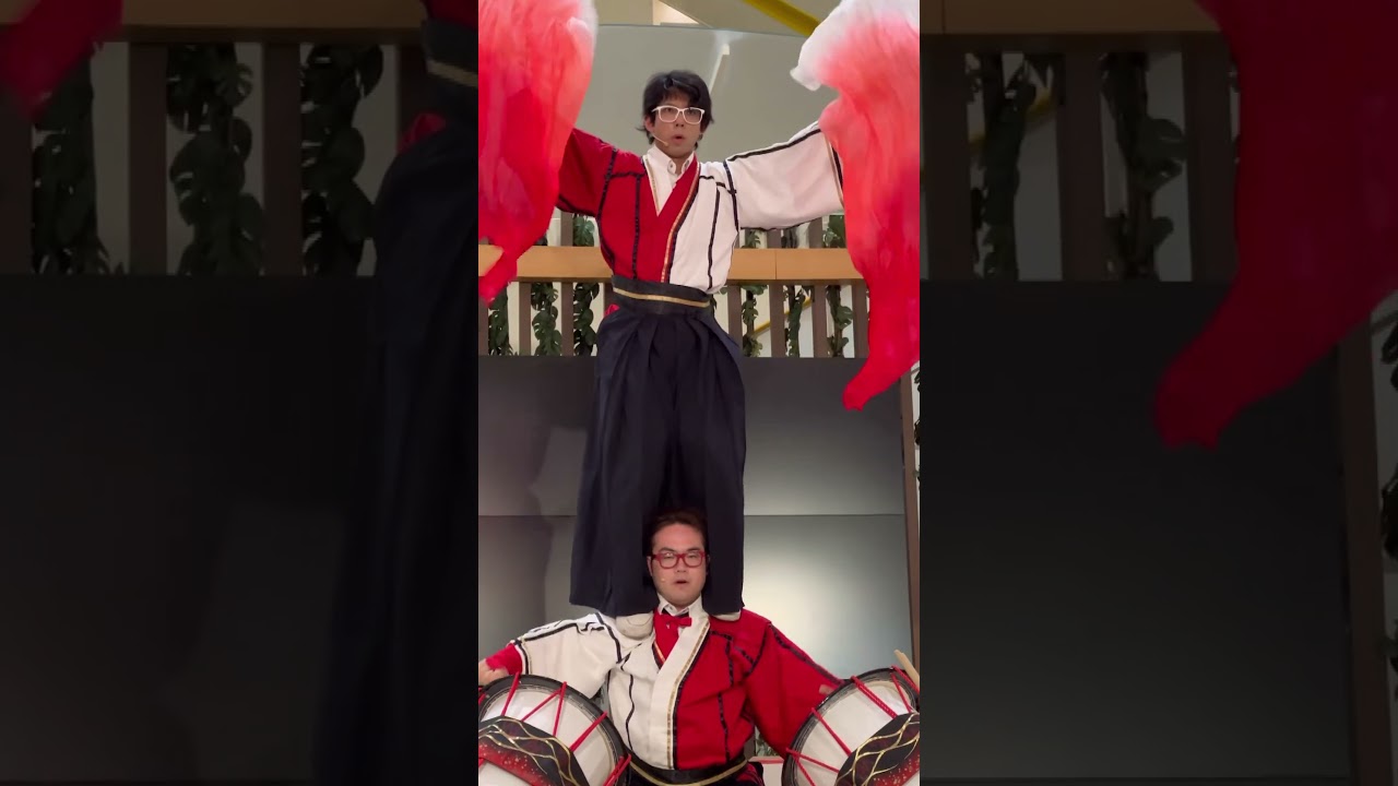 【ショー切り抜き】和太鼓奏者がやらないアクロバット演奏 #shorts #japanese #drums