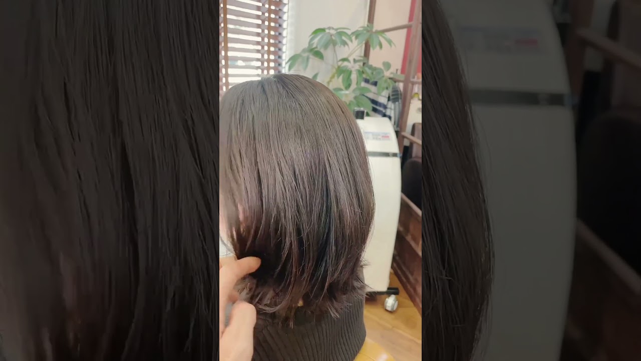 ミディアム外ハネレイヤー/田中みな実風耳掛けスタイル #新潟 #新潟市美容室 #イルミナカラー #アディクシーカラー