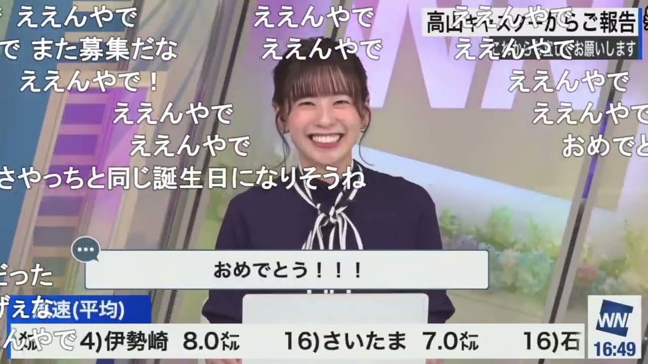 【高山奈々】ななちゃんからご報告 ニコ生コメント付き