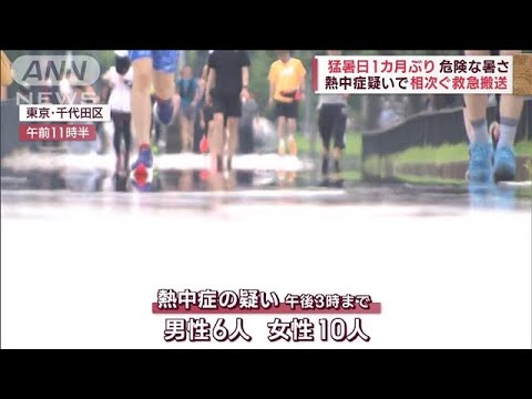 【危険な暑さ】猛暑日1カ月ぶり　熱中症疑いで相次ぐ救急搬送(2023年6月18日)