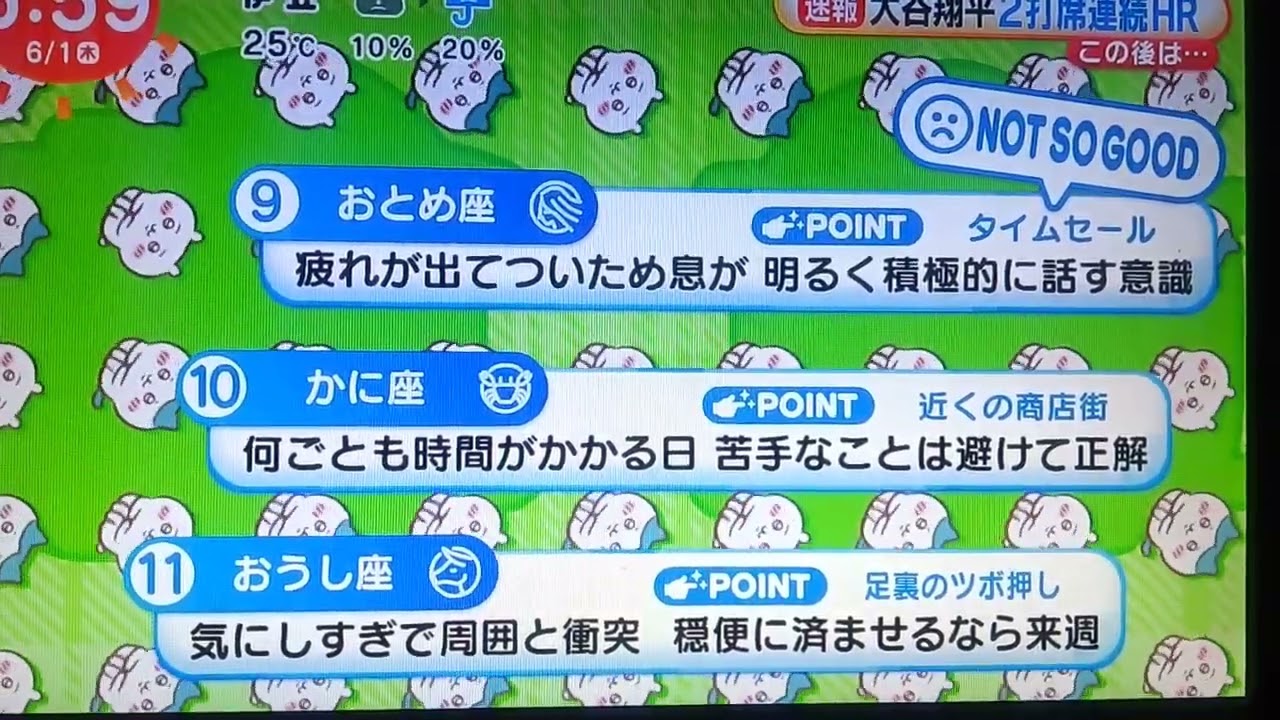 ちいかわ占い 6月1日