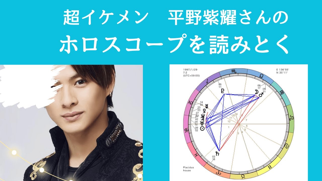 【King & Prince　平野紫耀】超絶イケメンには意味がある・平野紫耀さんをホロスコープで読み解く・ホロスコープリーディングで占う！気になる今後は？（最後語尾切れ）